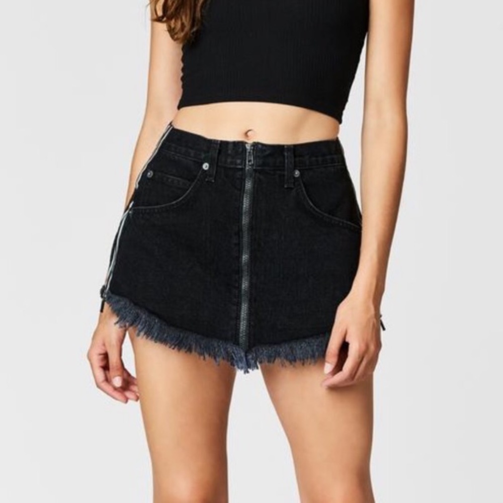 Carmar denim black skirt
